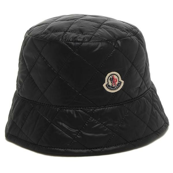 モンクレール 帽子 バケットハット ブラック レディース MONCLER 3B00023 788LD 999 2024秋冬新作