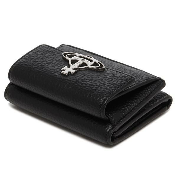 ヴィヴィアンウエストウッド 三つ折り財布 ブラック レディース