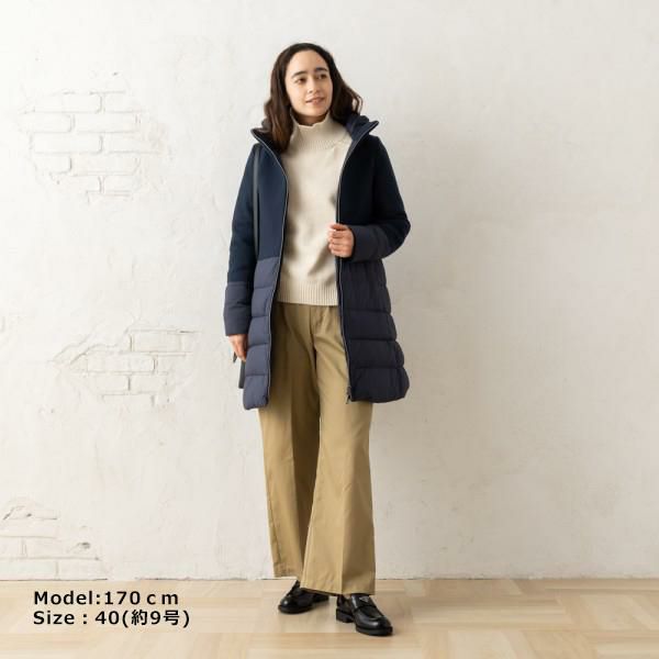 ヘルノ ダウンジャケット コート ネイビー レディース HERNO