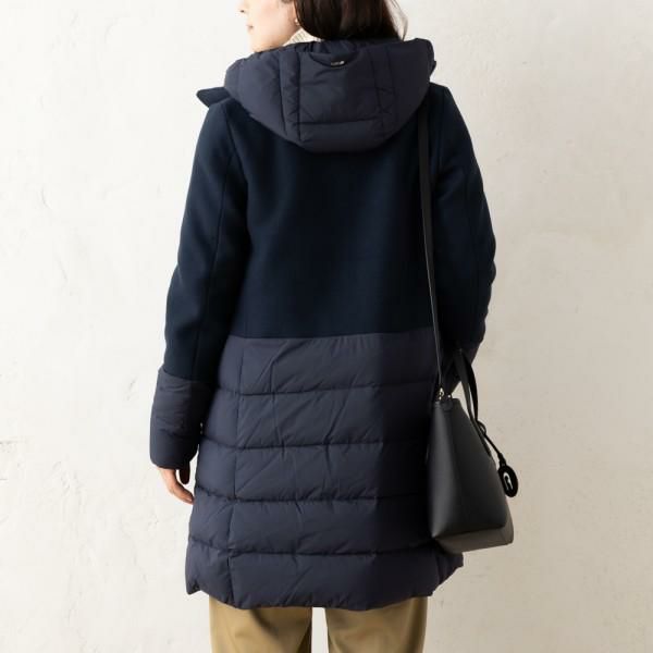 ヘルノ ダウンジャケット コート ネイビー レディース HERNO