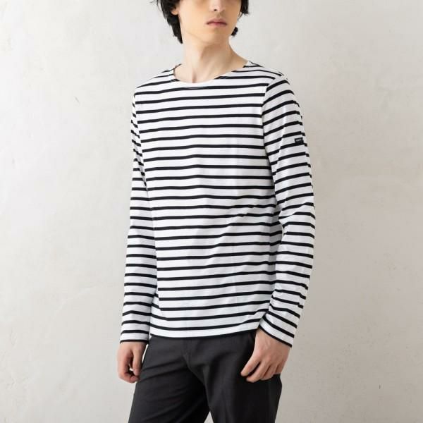 セントジェームス Tシャツ カットソー ホワイト ブラック メンズ ST. JAMES 9858 セントジェームス Tシャツ カットソー ホワイト ブラック メンズ ST. JAMES 9858