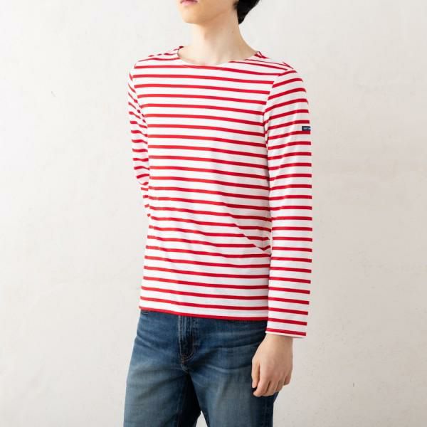 セントジェームス Tシャツ カットソー レッド ホワイト メンズ ST. JAMES 9858