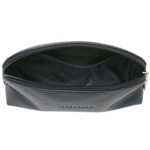 ロンシャン ポーチ LONGCHAMP 2527 021 556 ル フローネ LE FOULONNE レディース コスメポーチ 無地 NAVY 紺 詳細画像