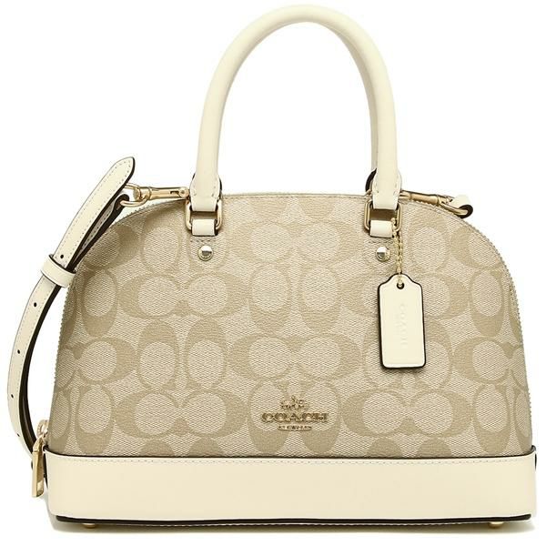 コーチ バッグ COACH F27583 IMDQC ミニ シエラ サッチェル レディース ハンドバッグ ショルダーバッグ ライトカーキ/チョーク 詳細画像