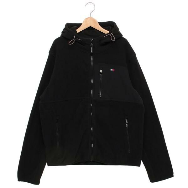 トミーヒルフィガー ブルゾン メディアフリースパーカー ワンポイントフルジップ フリースジャケット ブラック メンズ TOMMY HILFIGER 151AF238 BLK S トミーヒルフィガー ブルゾン メディアフリースパーカー ワンポイントフルジップ フリースジャケット ブラック メンズ TOMMY HILFIGER 151AF238 BLK S