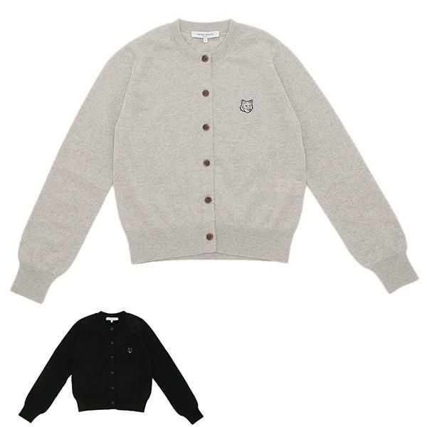 メゾンキツネ カーディガン ボレロ ボールドフォックスヘッド パッチ レディース MAISON KITSUNE MW00508 KT1036 BOLD FOX HEAD PATCH REGULAR CARDIGAN …