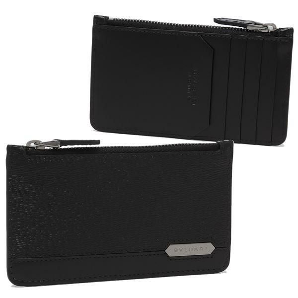 【未使用保管品】ブルガリ ケース ロゴマニア 総柄 ロゴ金具 メンズ 黒 未使用保管品】ブルガリ コインケース ロゴマニア 総柄 ロゴ金具