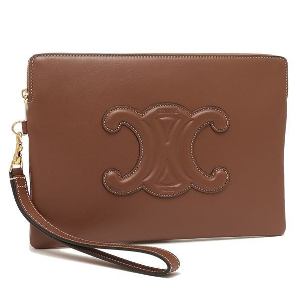 セリーヌ クラッチバッグ リストレット トリオンフ ブラウン メンズ レディース ユニセックス CELINE 10J983DR8 04LU セリーヌ クラッチバッグ リストレット トリオンフ ブラウン メンズ レディース ユニセックス CELINE 10J983DR8 04LU