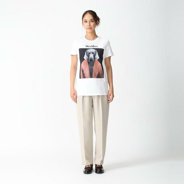 マックスマーラ Tシャツ カットソー チプリア ホワイト ピンク