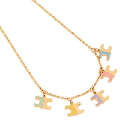 CELINE♡ マルチカラーペンダント付きメタルネックレス マルチカラー CELINE(セリーヌ) ネックレス・ペンダント