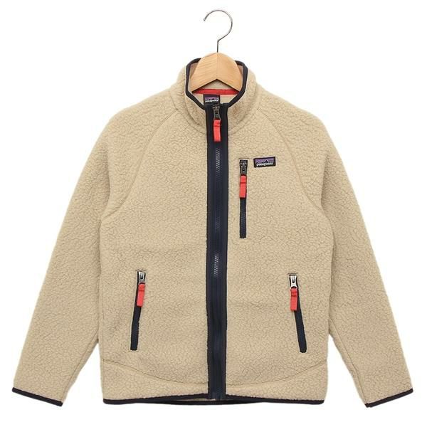 パタゴニア ベビー服 レトロ ジャケット ベージュ キッズ PATAGONIA ELKH 2024秋冬新作 S