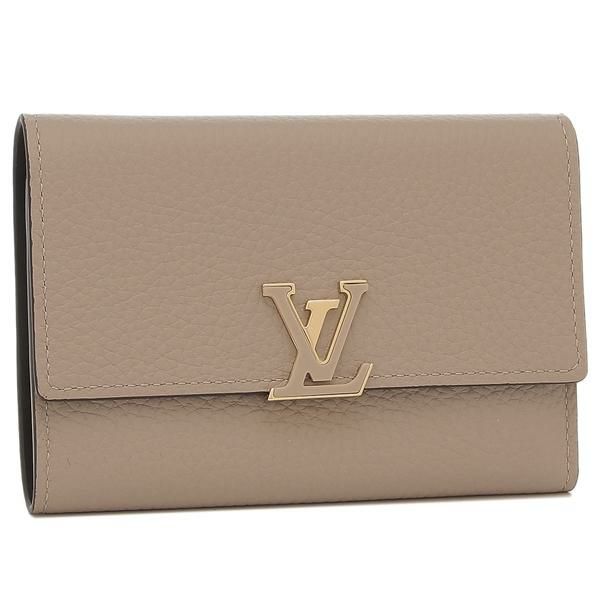 ルイヴィトン 三つ折り財布 ポルトフォイユ カプシーヌコンパクト ベージュ レディース LOUIS VUITTON M62159 ルイヴィトン 三つ折り財布 ポルトフォイユ カプシーヌコンパクト ベージュ レディース LOUIS VUITTON M62159