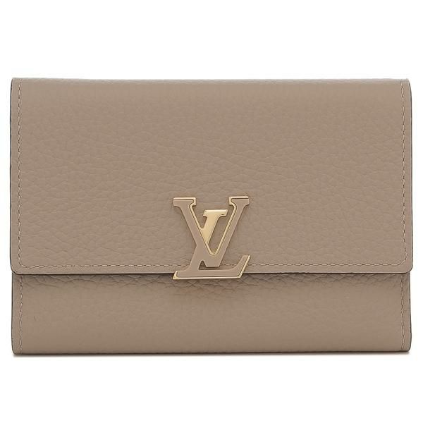 ヴィトン 財布 三つ折り ベージュ LOUIS VUITTON レディース三つ折財布（色：ベージュ系）｜財布