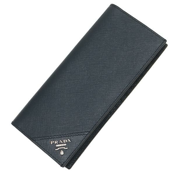 プラダ 財布 PRADA 2MV836 QME F0216 SAFFIANO METAL メンズ 長財布 無地 BALTICO 紺 詳細画像
