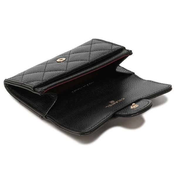 シャネル カードケース マトラッセ ゴールド金具 ブラック レディース