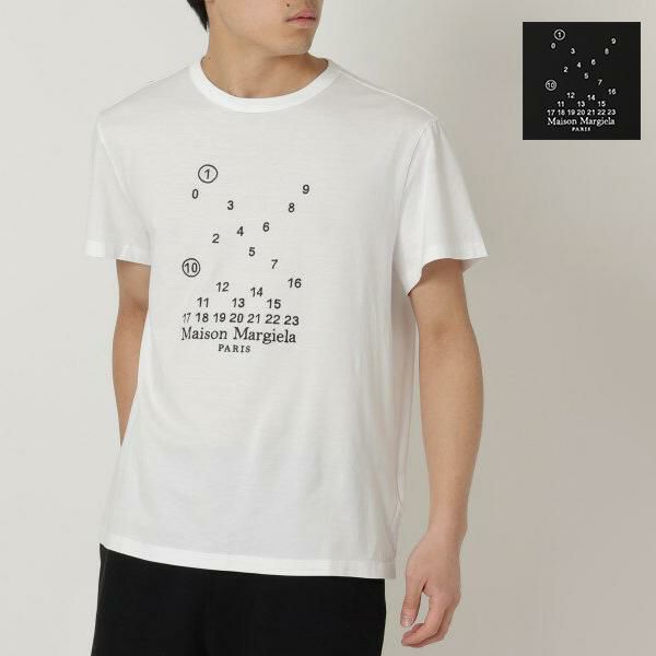 メゾンマルジェラ Tシャツ 半袖カットソー トップス メンズ Maison Margiela S50GC0684 S22816 ナンバリングロゴ L メゾンマルジェラ Tシャツ 半袖カットソー トップス メンズ Maison Margiela S50GC0684 S22816 ナンバリングロゴ L