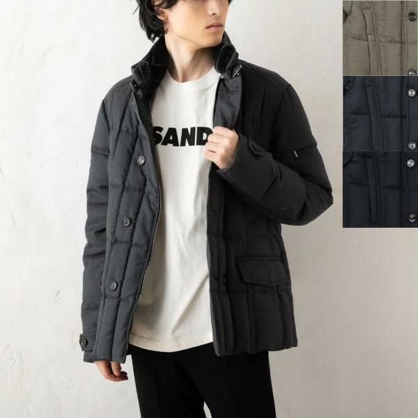 MOORER（ムーレー）のダウンジャケットが入荷しました 高級感とカジュアルさを兼ね備えたダウンジャケット。カーブを描くステッチ使いで、身体のラインをすっきりと見えるように仕上げました。取り外しできる