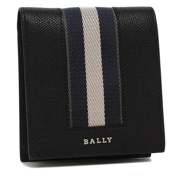 バリー 二つ折り財布 ブラック ネイビー メンズ BALLY 6309720MLW02E VT838 U901P マルチカラー