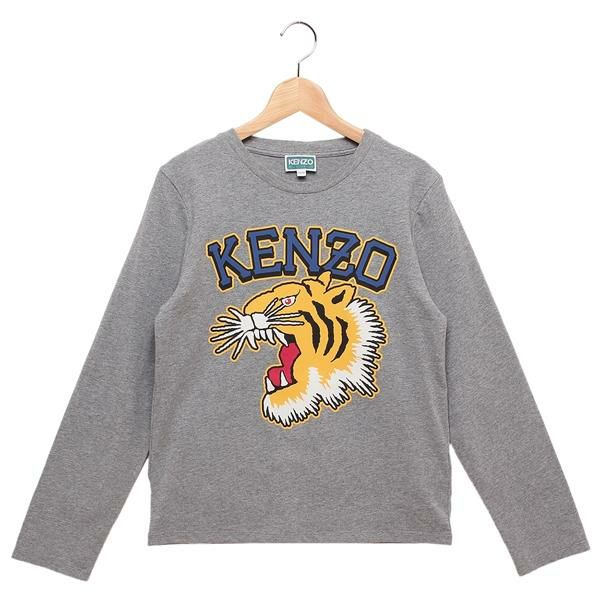 ケンゾー Tシャツ カットソー 子供服 ロングTシャツ グレー ボーイズ KENZO K60766 A29 2024秋冬新作 12A キッズ