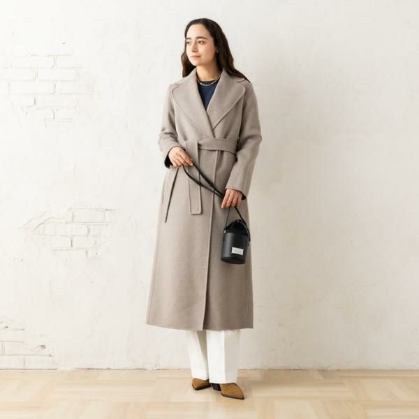マックスマーラ コート ポルド ベルト付き ベージュ レディース Max Mara 2429016043600 026 38