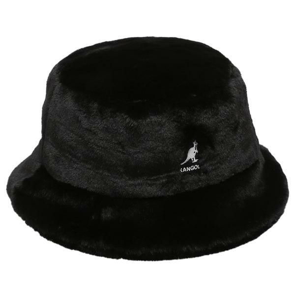 カンゴール 帽子 フラックス ファー バケット バケットハット ブラック メンズ レディース KANGOL FAUX FUR BUCKET K4370 SBLK 2024秋冬新作