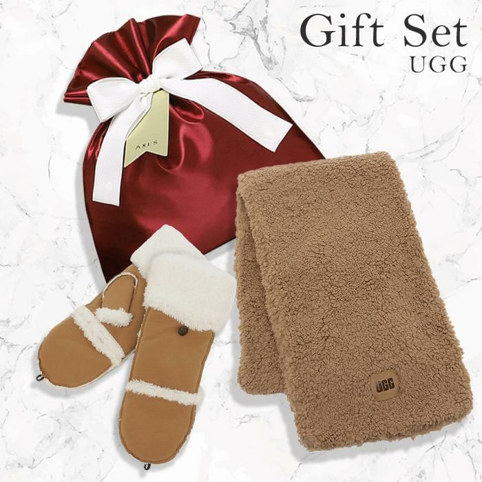 アグ マフラー 手袋 レディース UGG クリスマス ギフトセット 2点 