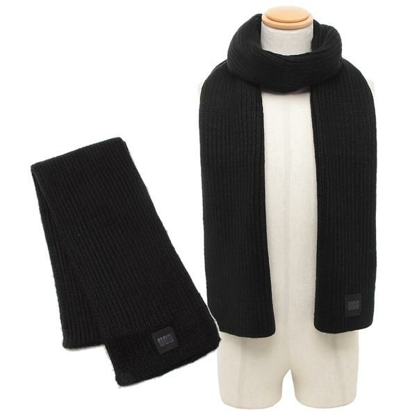 アグ マフラー チャンキーリブスカーフ ブラック メンズ レディース ユニセックス UGG U CHUNKY RIB SCARF 101106 BLK 2024秋冬新作