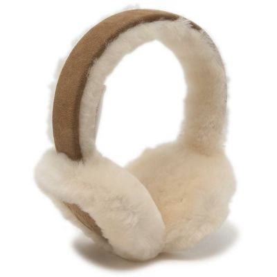 未使用 UGG アグ イヤーマフ トスカーナシープスキン ベージュ 箱付 耳あて アグ シープスキン イヤーマフ ベージュ レディース UGG W