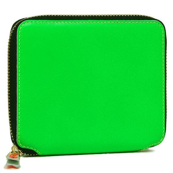 コムデギャルソン 財布 レディース/メンズ COMME des GARCONS SA2100SF SUPER FLUO ZIP AROUND SMALL WALLET 二つ折り財布 GREEN グリーン