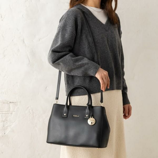 フルラ ハンドバッグ ショルダーバッグ リンダ ブラック レディース FURLA WB01286 ARE000 O6000 A4対応 2024秋冬新作