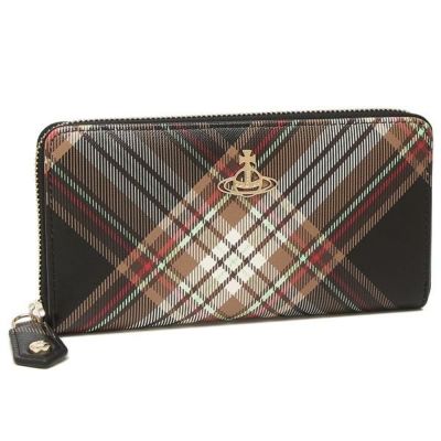 ヴィヴィアンウエストウッド 長財布 グレインレザー ブラック