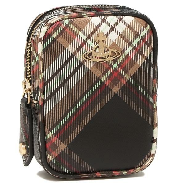 ヴィヴィアンウエストウッド ポーチ ダービー コスメポーチ ブラウン ブラック レディース VIVIENNE WESTWOOD 53030028U S001K D101 マルチカラー