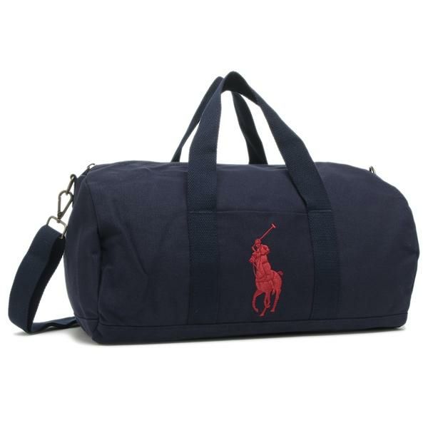 ポロラルフローレン ボストンバッグ プレイヤーダッフル ビッグポニー ネイビー レディース RALPH LAUREN 9AR025 BCV A4対応