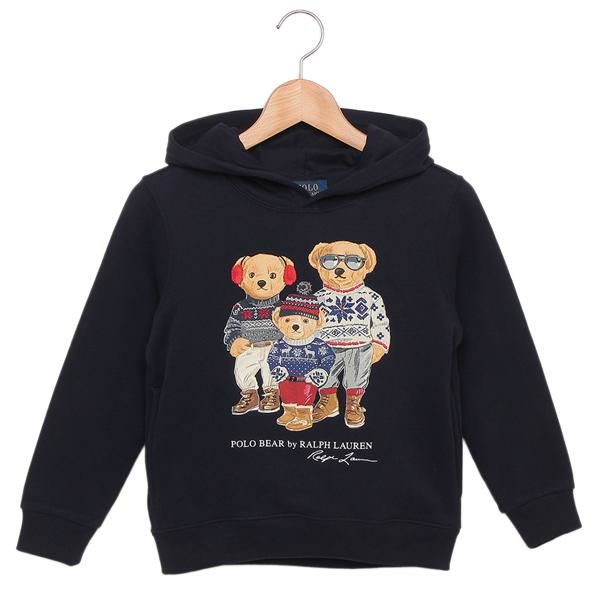 ポロラルフローレン 子供服 マジックフリースフーディー ネイビー ボーイズ RALPH LAUREN 322953042001 NV 2024秋冬新作 7(130cm ) キッズ