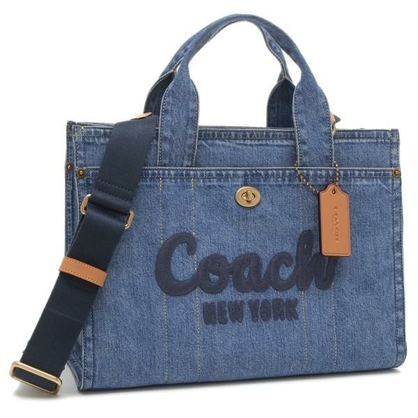 コーチ トートバッグ カーゴトート ブルー レディース COACH CR657 B4IN A4対応 2025春夏新作