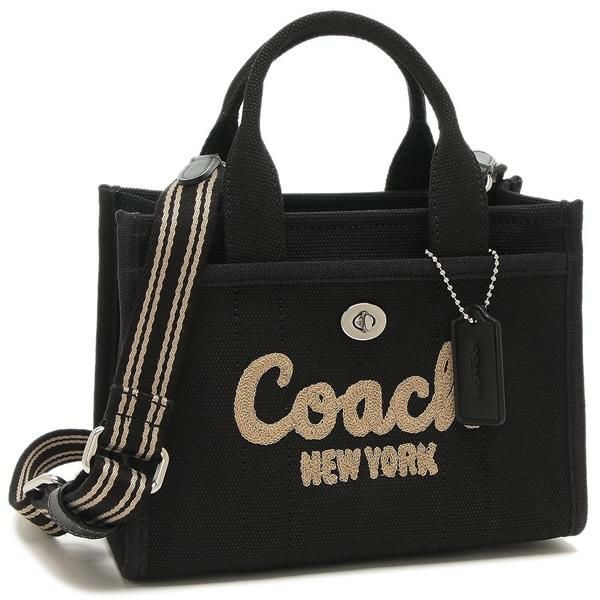 コーチ トートバッグ キャンバスカーゴトート ブラック レディース COACH CZ098 LHBLK 2025春夏新作