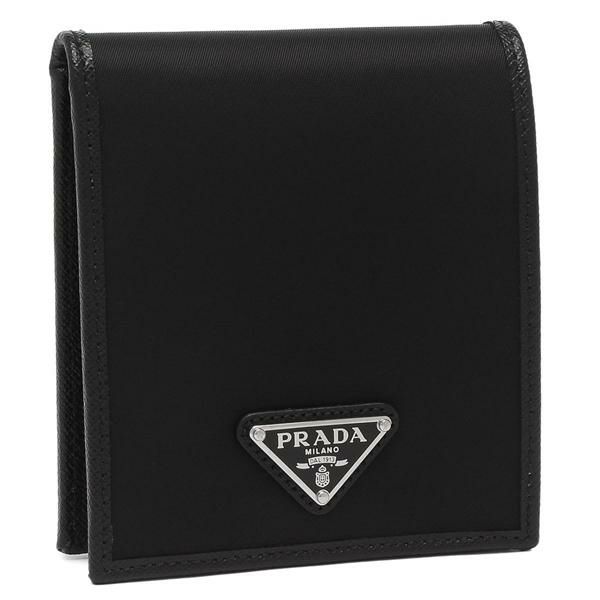 PRADA ブラックレザー 二つ折り財布 BuyMa価格10万円（PRADA ブラック 