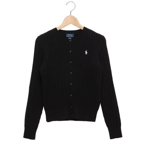 ポロラルフローレン 子供服 ケーブルニットカーディガン ブラック ガールズ RALPH LAUREN 313543047005 BLK 2025春夏新作 キッズ