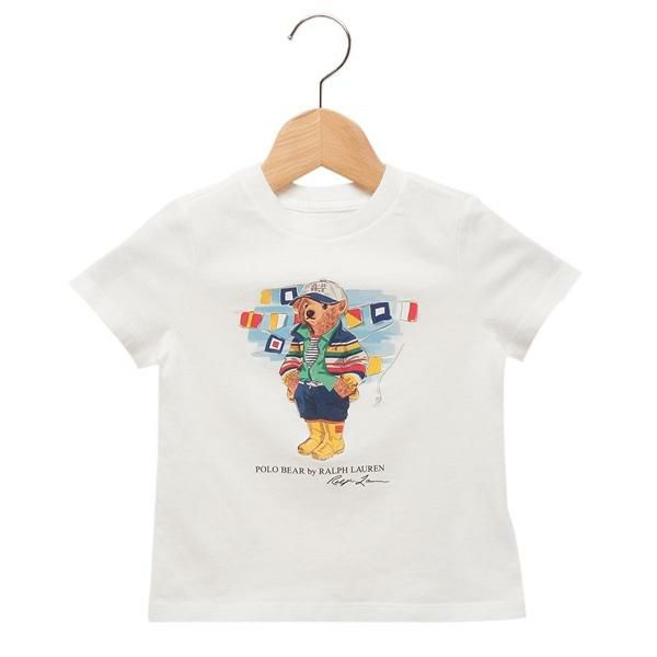 ポロラルフローレン ベビー服 POLO ベア コットン ジャージー Tシャツ ホワイト ベビー RALPH LAUREN 320958332001 WH 2025春夏新作 12M キッズ