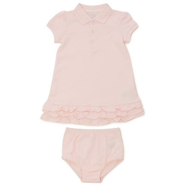 ポロラルフローレン ベビー服 ラッフルド ポロドレス & ブルマー ピンク ベビー RALPH LAUREN 310532491012 PK 2025春夏新作 18M キッズ