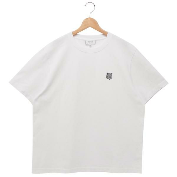 メゾンキツネ Tシャツ カットソー ボールド フォックスヘッド パッチ ホワイト メンズ MAISON KITSUNE MM00108KJ0118 P100 2025春夏新作