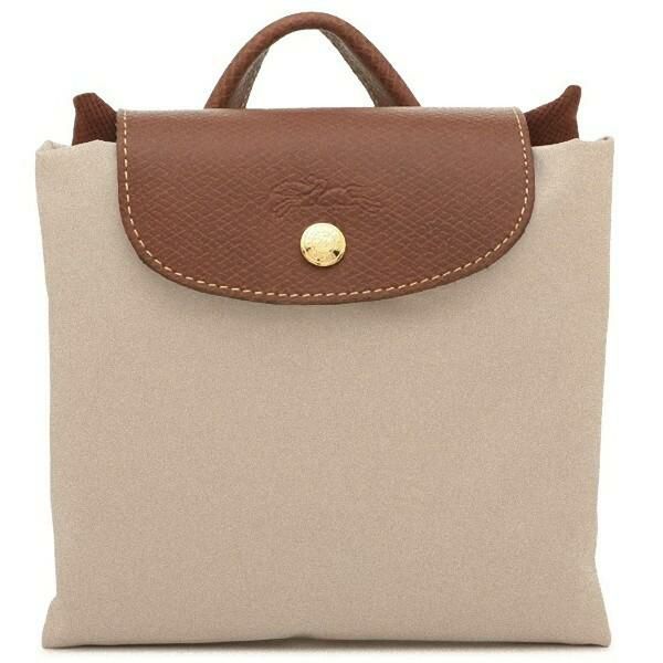 ロンシャン/ベージュ レザーフラップリュック ロンシャン/ベージュ レザーフラップリュック ロンシャン リュック