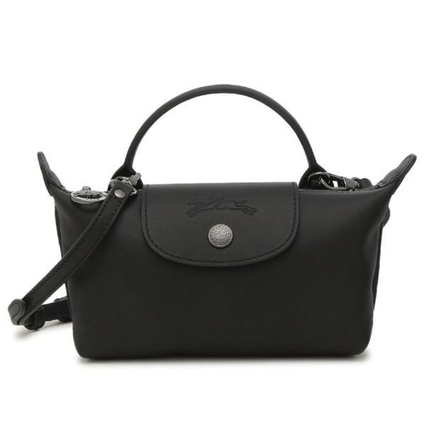 【極美品】ロンシャン ミニバッグ ポーチ プリアージュ クロコ型押し ゴールド系 LONGCHAMP - ロンシャンlongchampル プリアージュ ミニバッグ