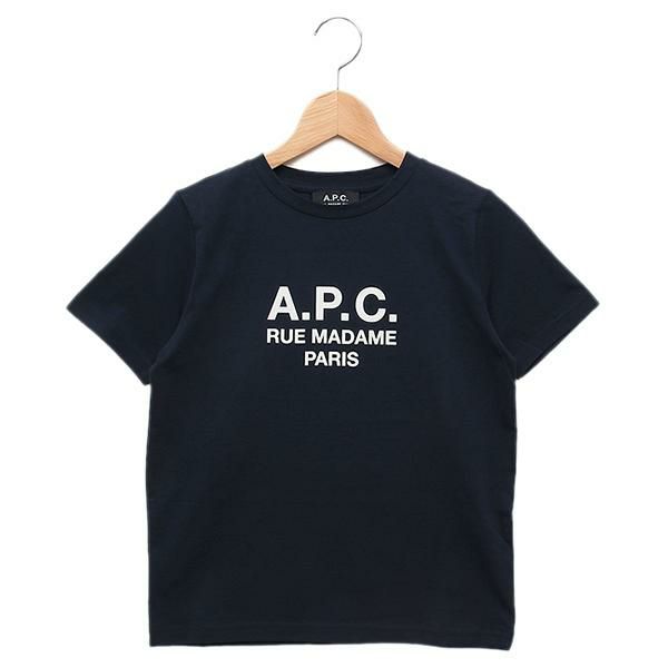 【訳あり】アーペーセー Tシャツ・カットソー エデン ネイビー キッズ APC E26130 COEZE IAJ A. P.C. T-SHIRT EDEN NAVY ロゴ【ラッピング不可商品】