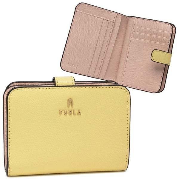 フルラ 二つ折り財布 カメリア ミニ財布 イエロー ベージュ レディース FURLA WP00315 ARE000 3789S 2025春夏新作