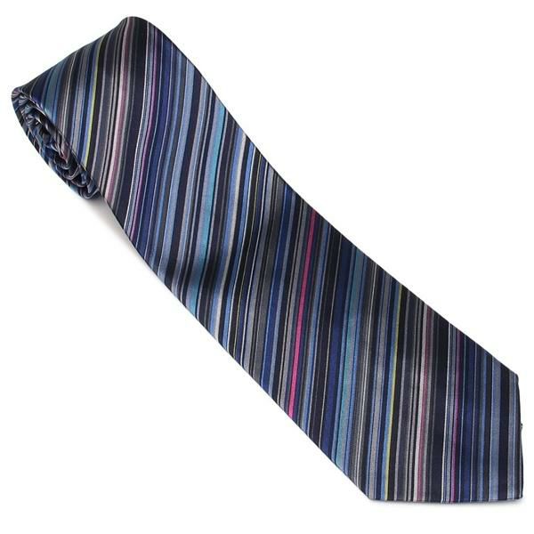 ポールスミス ネクタイ ストライプ ブルー マルチカラー メンズ PAUL SMITH HLUX62 47