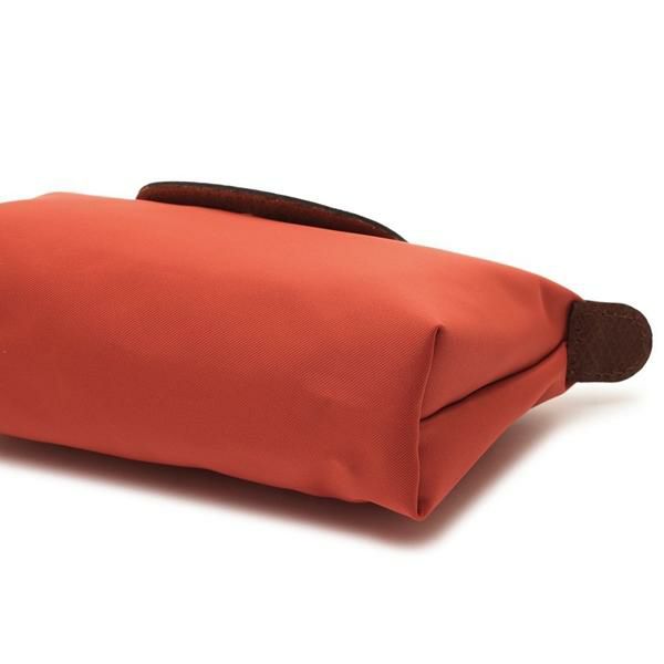 ロンシャン ポーチ プリアージュ オリジナル ハンドル付き オレンジ