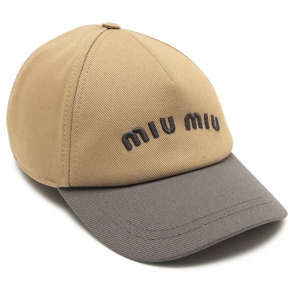 ミュウミュウ 帽子 ドリル ベースボールキャップ ベージュ グレー レディース MIU MIU 5HC179 ACQ1 F04BS 2025春夏新作 L ミュウミュウ 帽子 ドリル ベースボールキャップ ベージュ グレー レディース MIU MIU 5HC179 ACQ1 F04BS 2025春夏新作 L