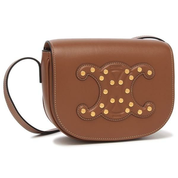 セリーヌ ショルダーバッグ フォルコ トリオンフ ブラウン レディース CELINE 198263DU9 04LU セリーヌ ショルダーバッグ フォルコ トリオンフ ブラウン レディース CELINE 198263DU9 04LU