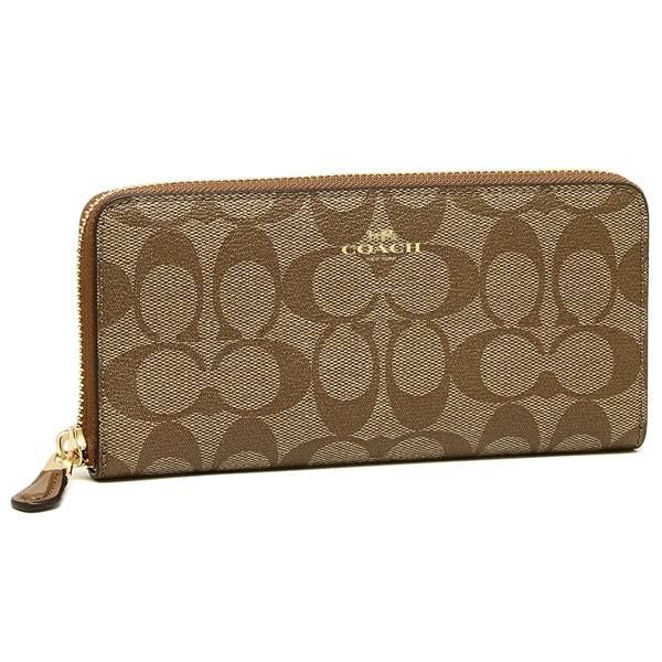 コーチ 財布 COACH F59267 IMBDX レディース 長財布 カーキ/サドル ブラウン